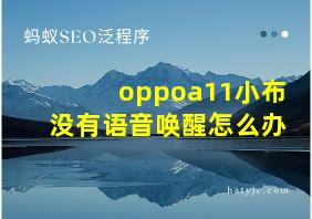 oppoa11小布没有语音唤醒怎么办