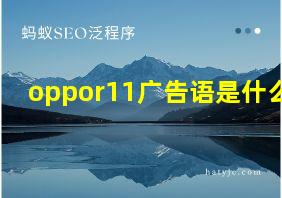 oppor11广告语是什么