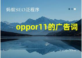 oppor11的广告词