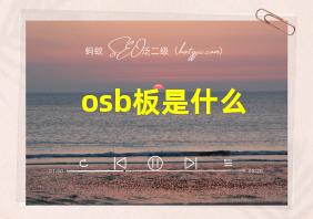 osb板是什么