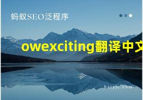 owexciting翻译中文