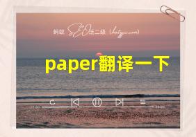 paper翻译一下