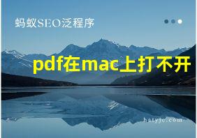 pdf在mac上打不开