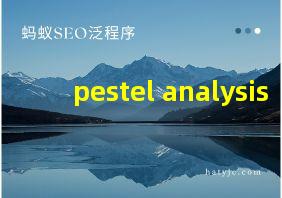 pestel analysis