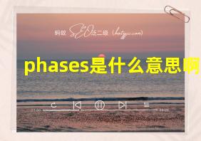 phases是什么意思啊