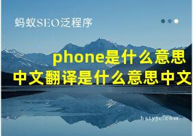 phone是什么意思中文翻译是什么意思中文