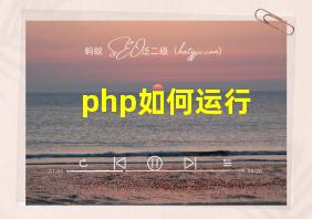 php如何运行