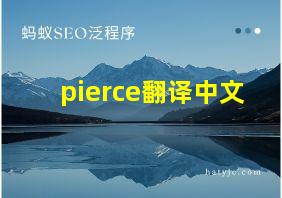 pierce翻译中文