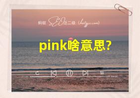 pink啥意思?