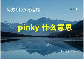 pinky 什么意思