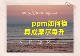 ppm如何换算成摩尔每升