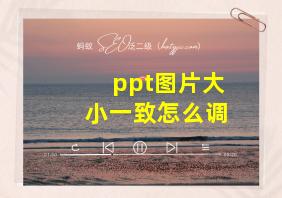 ppt图片大小一致怎么调