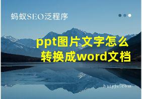 ppt图片文字怎么转换成word文档