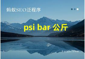 psi bar 公斤