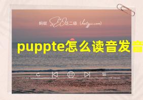 puppte怎么读音发音