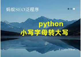 python 小写字母转大写