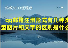 qq邮箱注册形式有几种类型图片和文字的区别是什么