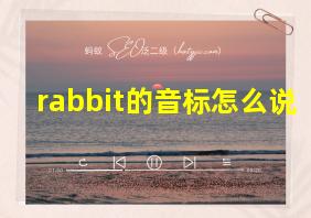 rabbit的音标怎么说