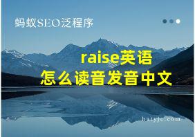 raise英语怎么读音发音中文