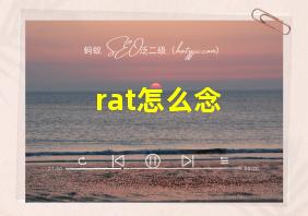 rat怎么念