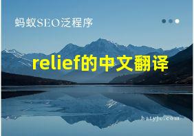 relief的中文翻译