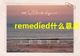 remedied什么意思