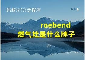 roebend燃气灶是什么牌子