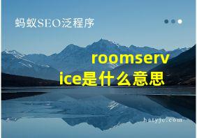 roomservice是什么意思