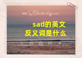 sad的英文反义词是什么