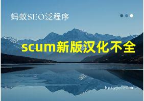 scum新版汉化不全