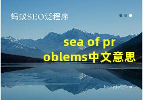 sea of problems中文意思