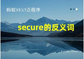 secure的反义词