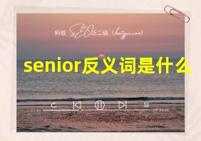 senior反义词是什么