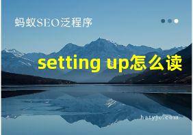 setting up怎么读