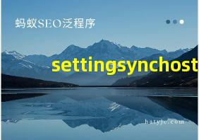 settingsynchost