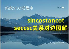 sincostancotseccsc关系对边图解