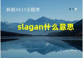 slagan什么意思