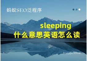 sleeping什么意思英语怎么读