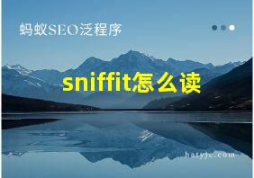 sniffit怎么读