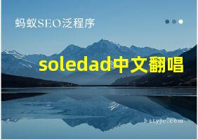 soledad中文翻唱