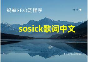 sosick歌词中文