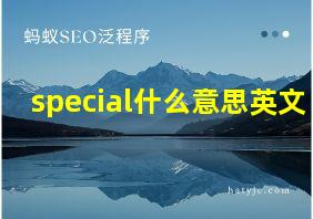 special什么意思英文