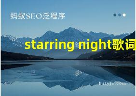 starring night歌词