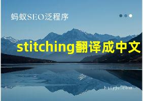 stitching翻译成中文