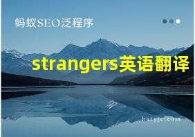 strangers英语翻译