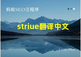 striue翻译中文