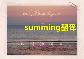 summing翻译