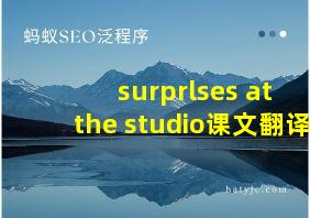 surprlses at the studio课文翻译