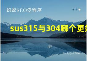 sus315与304哪个更好