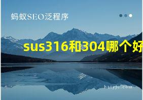 sus316和304哪个好